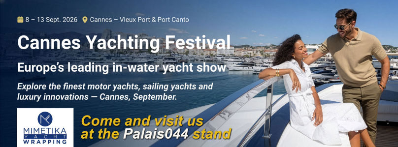 Cannes Yacht festival - Come and visit Mimetika at the Palais044 stand