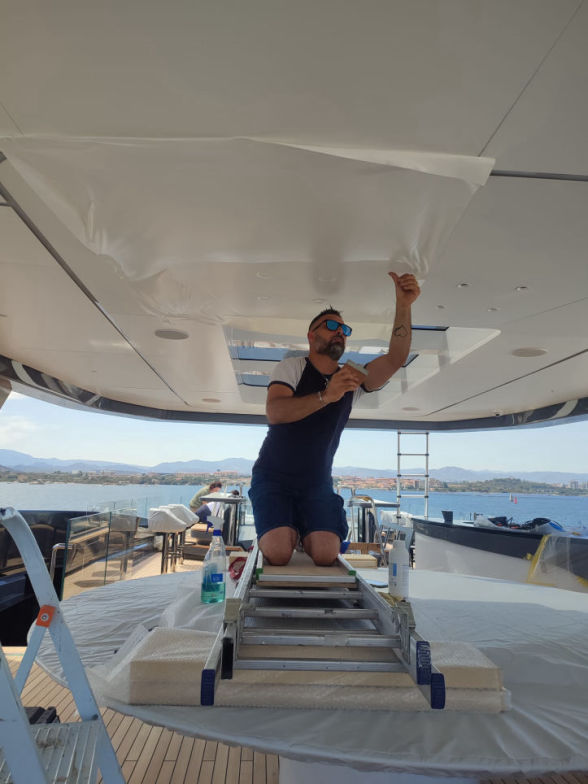 Mimetika LightDeck System — advanced solutions to repair, wrap or replace yacht ceiling panels