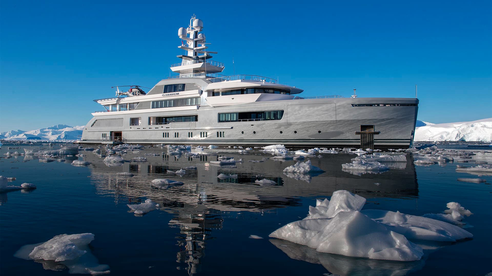 Abeking & Rasmussen superyacht Cloudbreak with specialized marine wrapping and protection