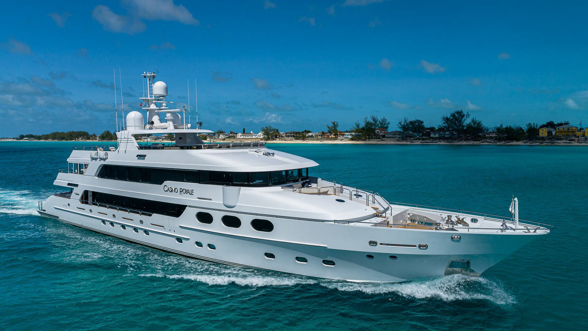 MY Casino Royale motor yacht cruising at sea, protected with Mimetika surface systems